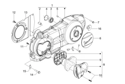 Engine casing cover