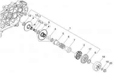 Rear pulley - clutch