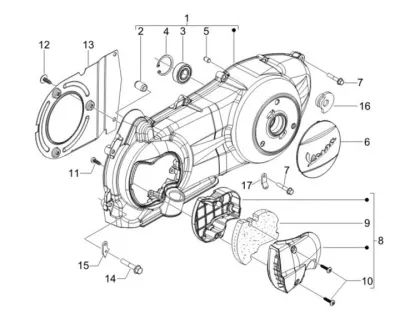 Engine casing cover