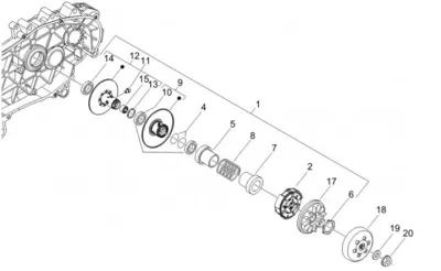 Rear pulley - clutch