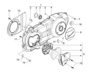 Engine casing cover