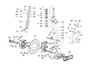 Fork front wheel