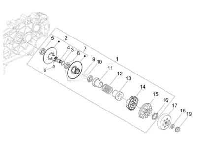 Rear pulley - clutch