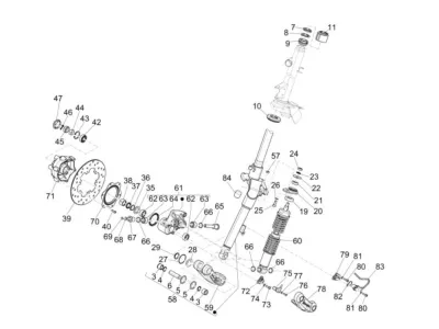 Fork front wheel