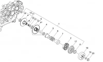 Rear pulley - clutch