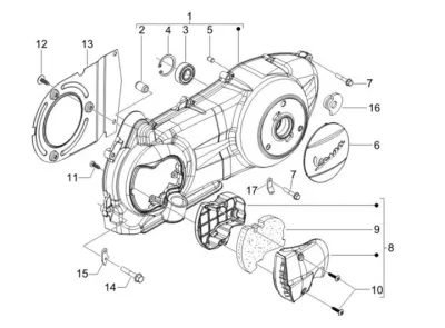 Engine casing cover