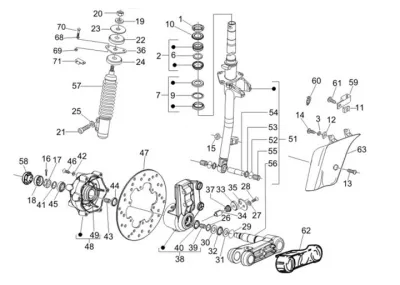 Fork front wheel