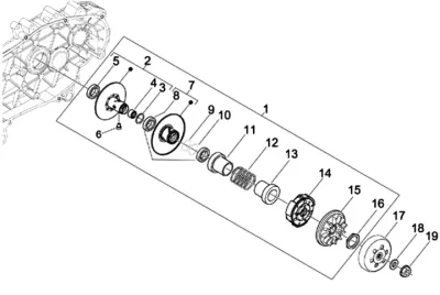 Rear pulley - clutch