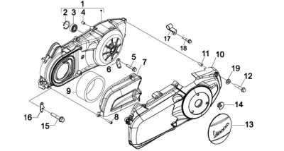 Engine casing cover