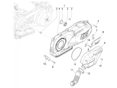Engine casing cover