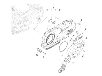 Engine casing cover
