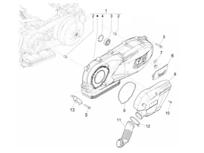 Engine casing cover