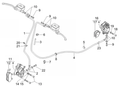 Brake caliper - brake hose