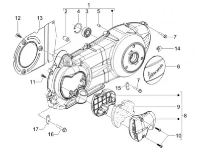 Engine casing cover
