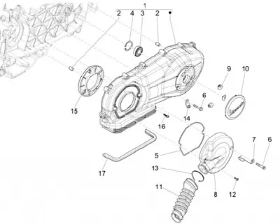 Coperchio carter motore