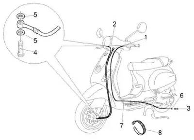 Speedo cable - rear brake cable