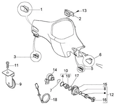 Lock set - switch - ignition switch