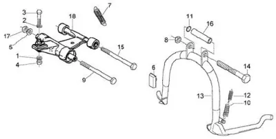 Centre stand - rocker bar