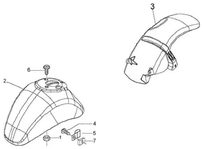Front mudguard - rear mudguard