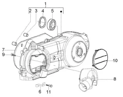 Engine casing cover