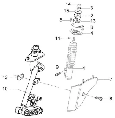 Front shock absorber