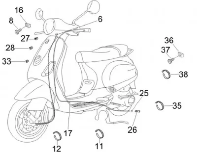 Speedo cable - rear brake cable