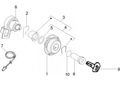 Lock set - ignition switch