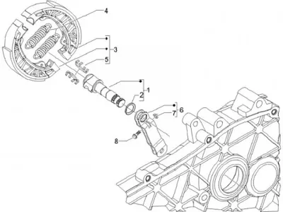 Rear brake shoes