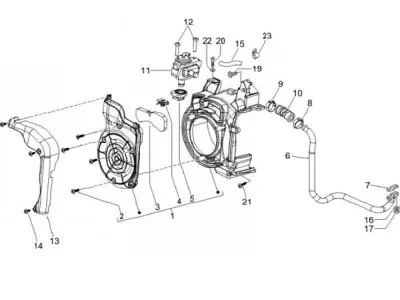 Secondary air housing