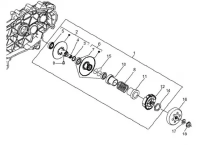 Rear pulley - clutch