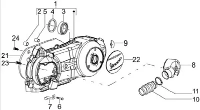 Engine casing cover