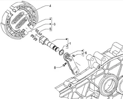Rear brake shoes