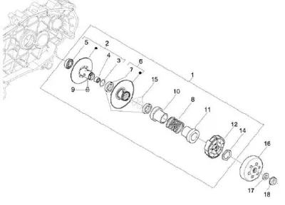 Rear pulley - clutch