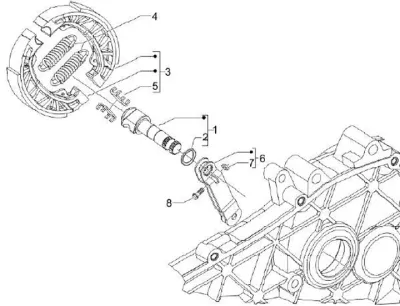 Rear brake shoes