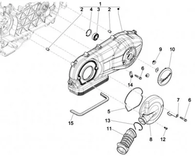Engine casing cover