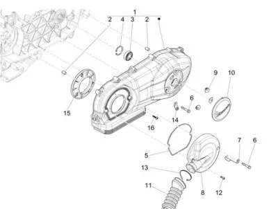 Tapa carcasa de motor