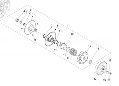Rear pulley - clutch
