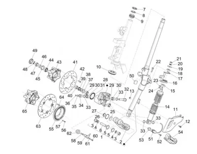 Fork front wheel