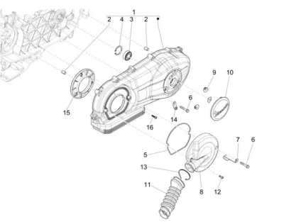 Tapa carcasa de motor