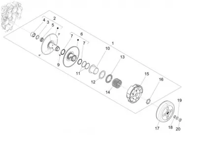 Rear pulley - clutch