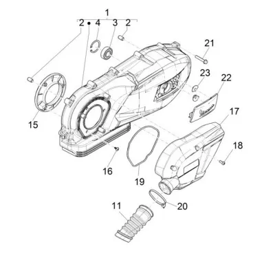 Engine casing cover
