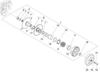 Rear pulley - clutch