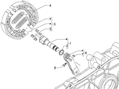 Rear brake shoes