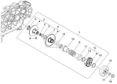 Rear pulley - clutch