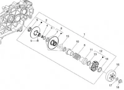 Rear pulley - clutch