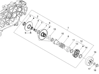 Rear pulley - clutch