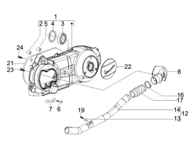 Engine casing cover