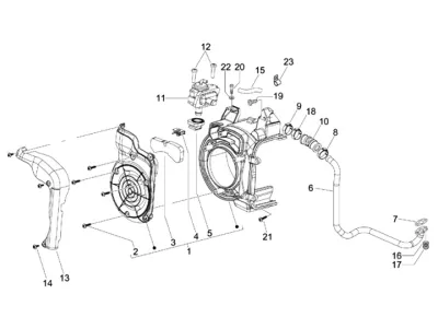 Secondary air housing