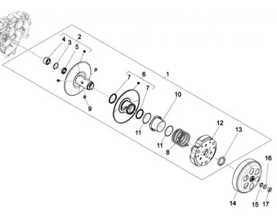 Rear pulley - clutch