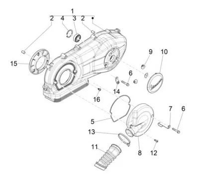 Tapa carcasa de motor